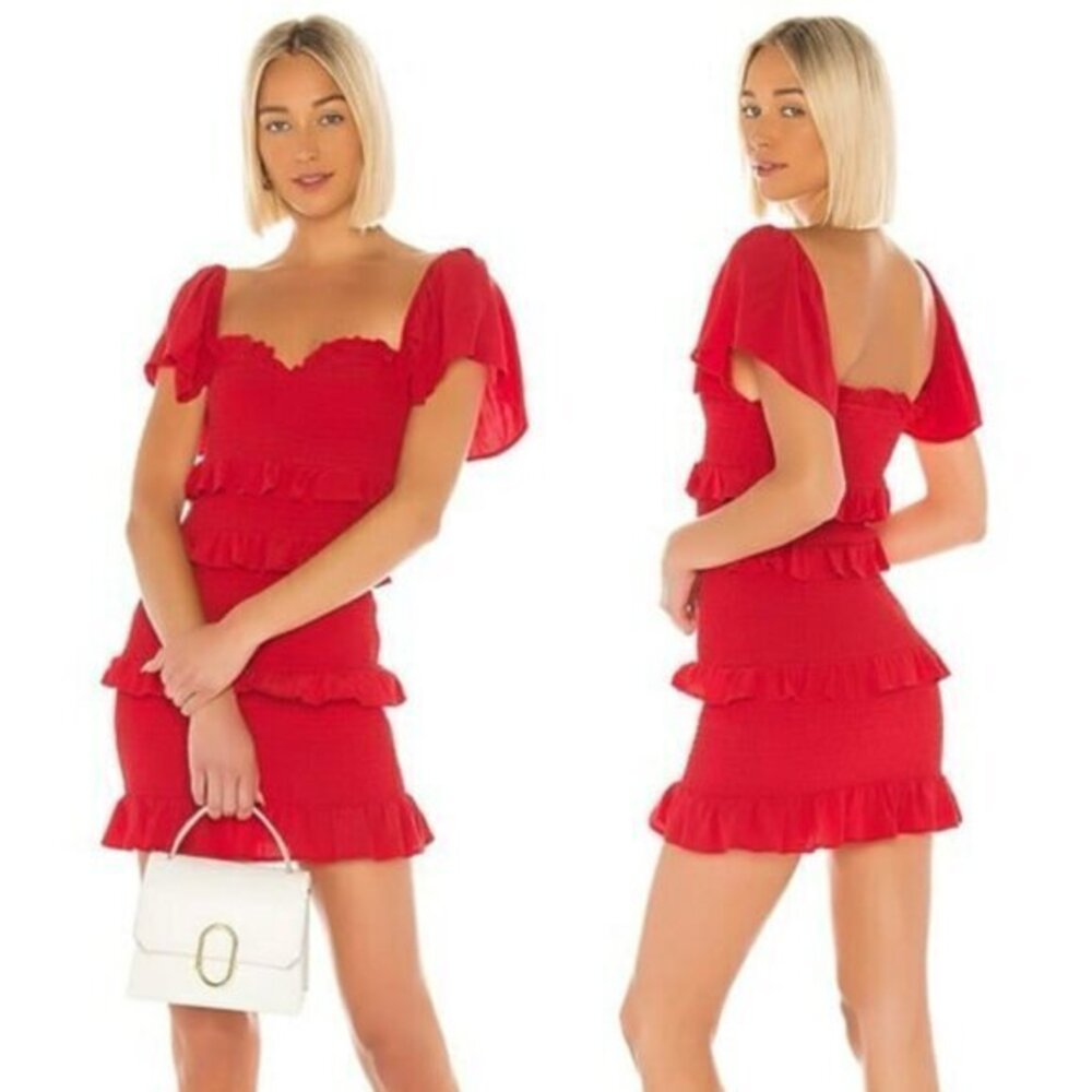 Lovers and Friends Kace Mini Dress in Red
